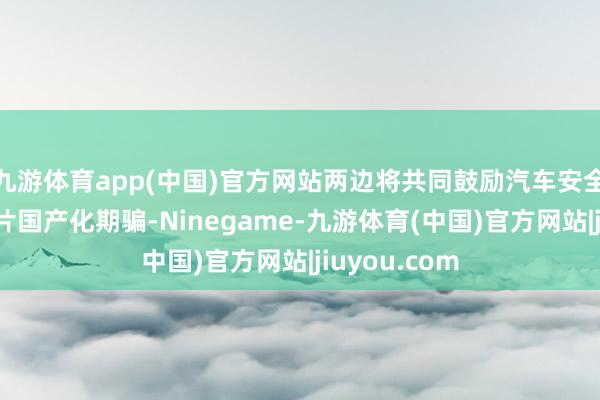 九游体育app(中国)官方网站两边将共同鼓励汽车安全气囊中枢芯片国产化期骗-Ninegame-九游体育(中国)官方网站|jiuyou.com